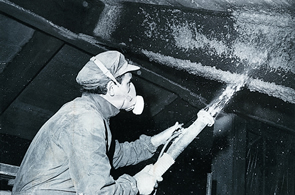The spraying of asbestos back in the 1960's